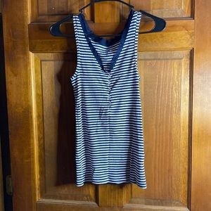 Lucky Brand Blue and White Stripped Tank Top Size M